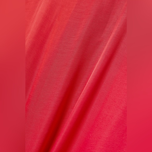 Red Cut Out Long Sleeve Lenzing™ Ecovero™ Viscose Maxi Dress - Picture 3 of 7